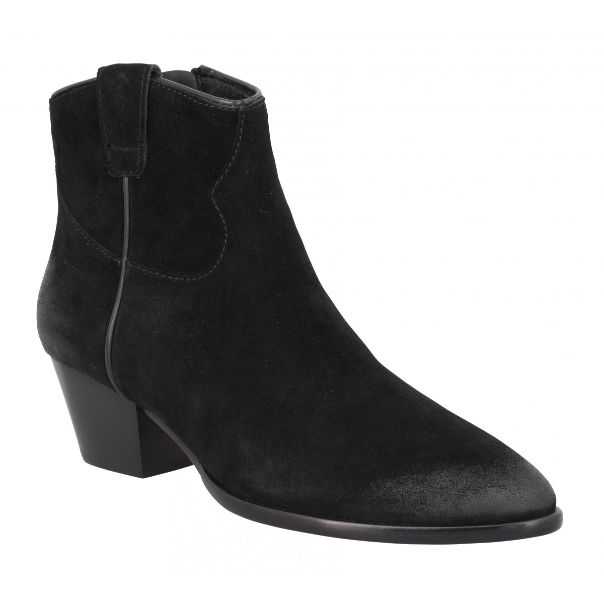 Bottines ASH Houston velours Femme Noir
