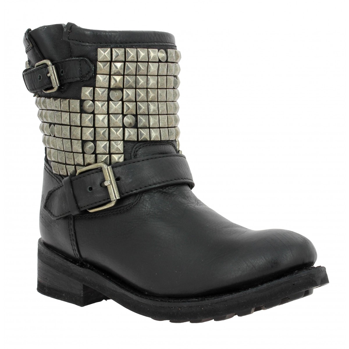 Bottines ASH Titan cuir Femme Noir