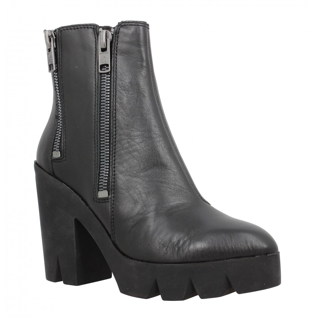 Bottines ASH Trouble cuir Femme Black