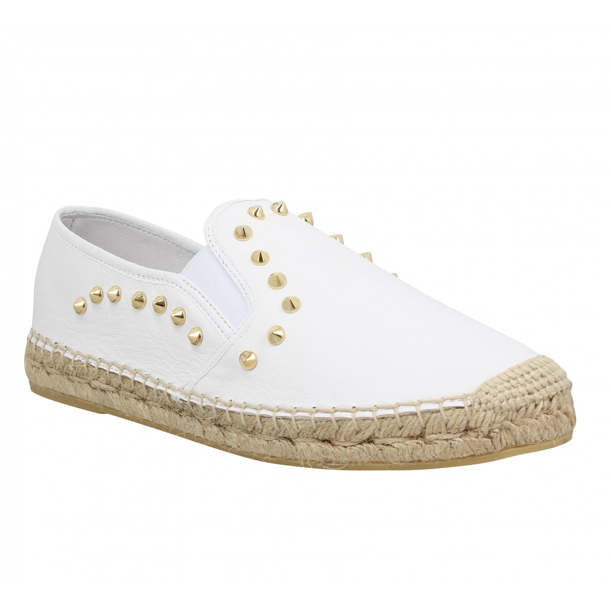 Espadrilles ASH Zest cuir Femme Blanc