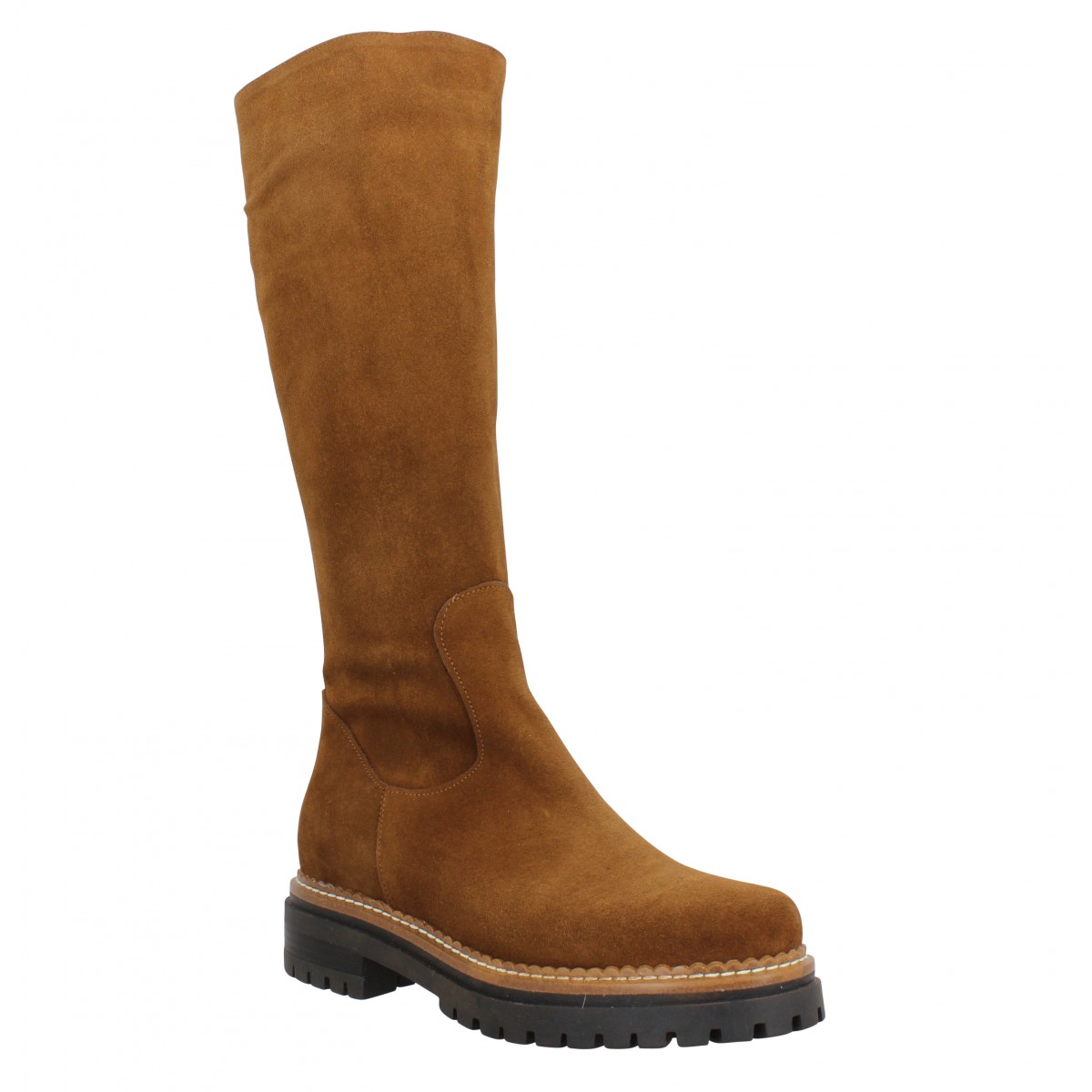 Bottes ATELIER MERCADAL Xitalo velours Femme Camel