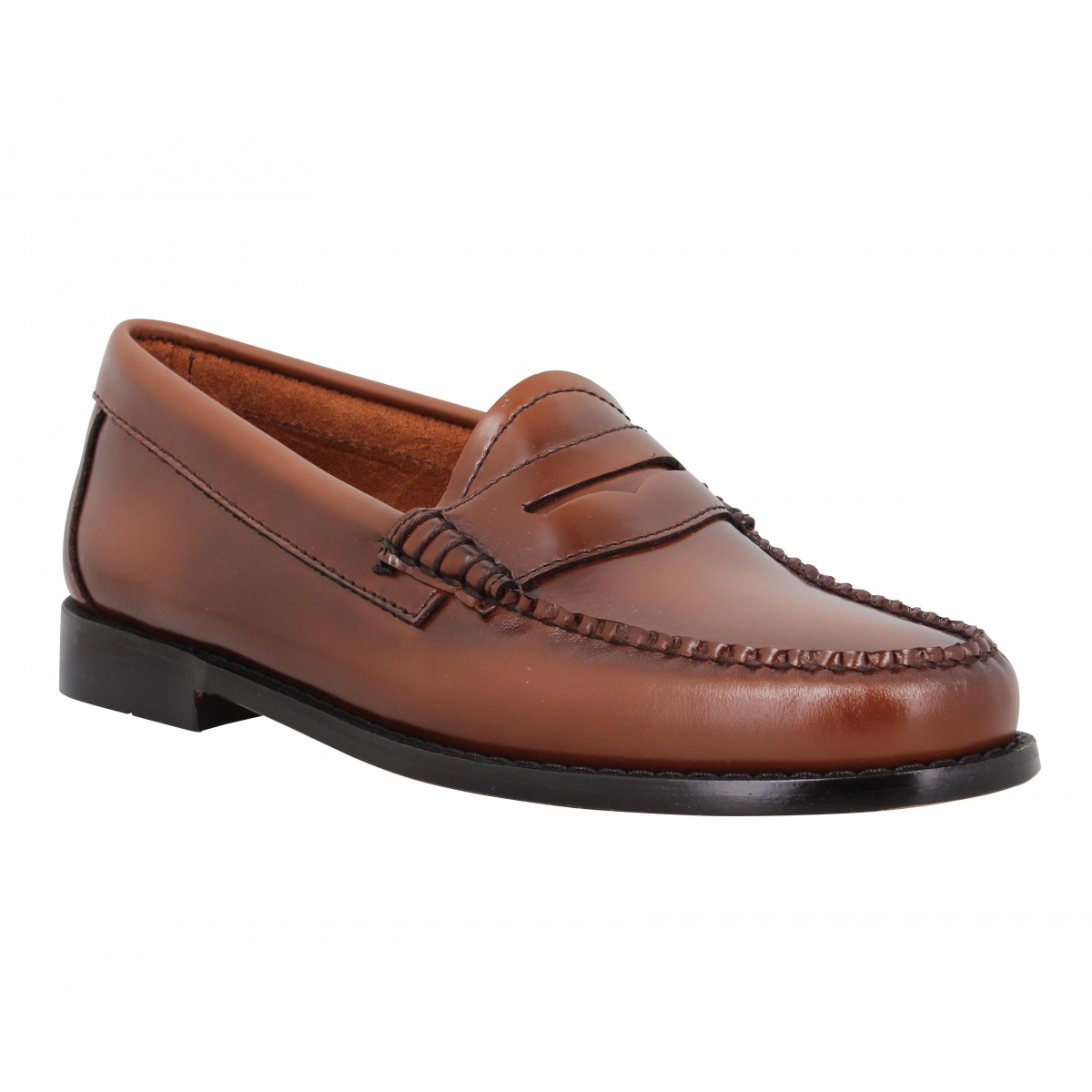 Mocassins BASS WEEJUNS Penny cuir Femme Cognac