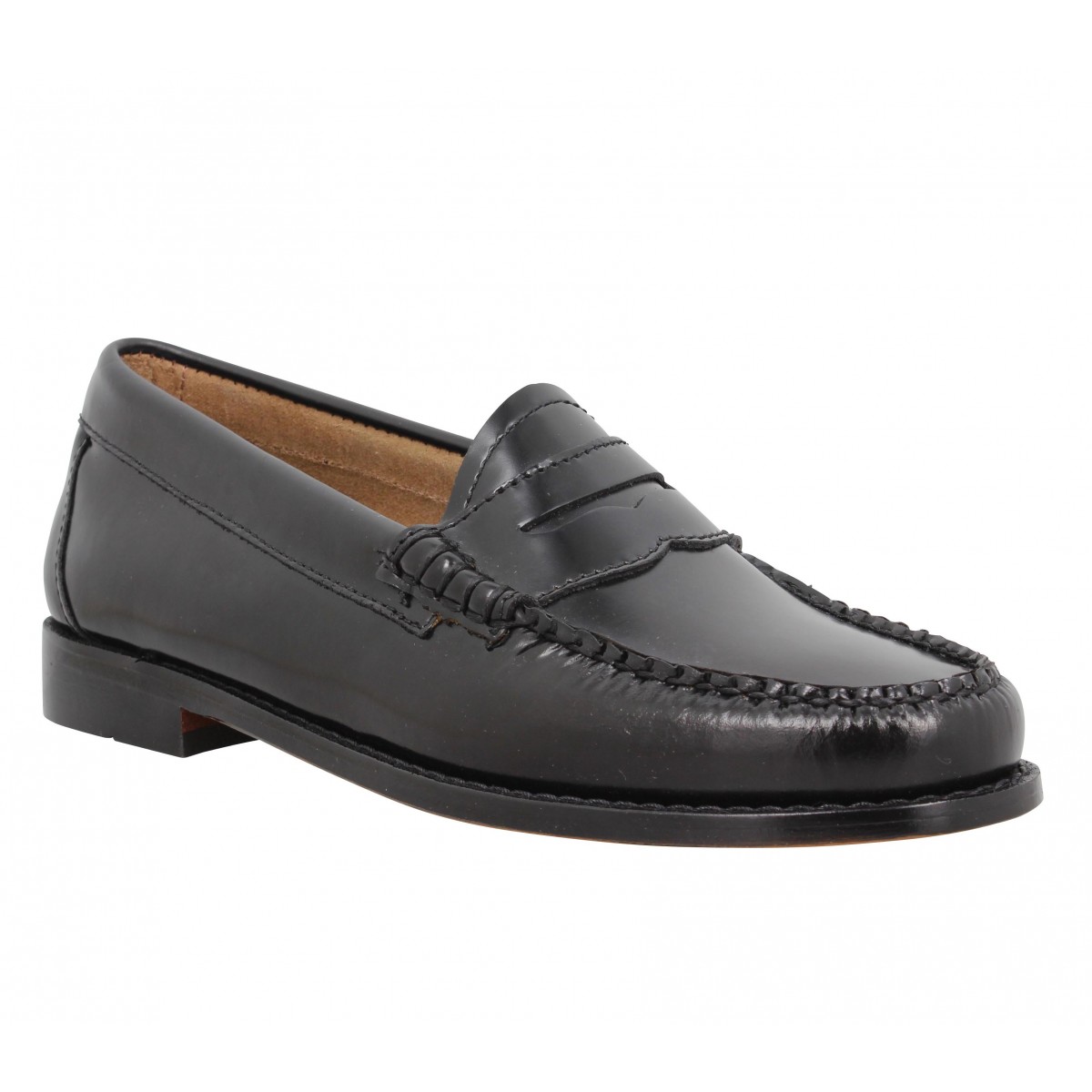 Mocassins BASS WEEJUNS Penny cuir Femme Noir