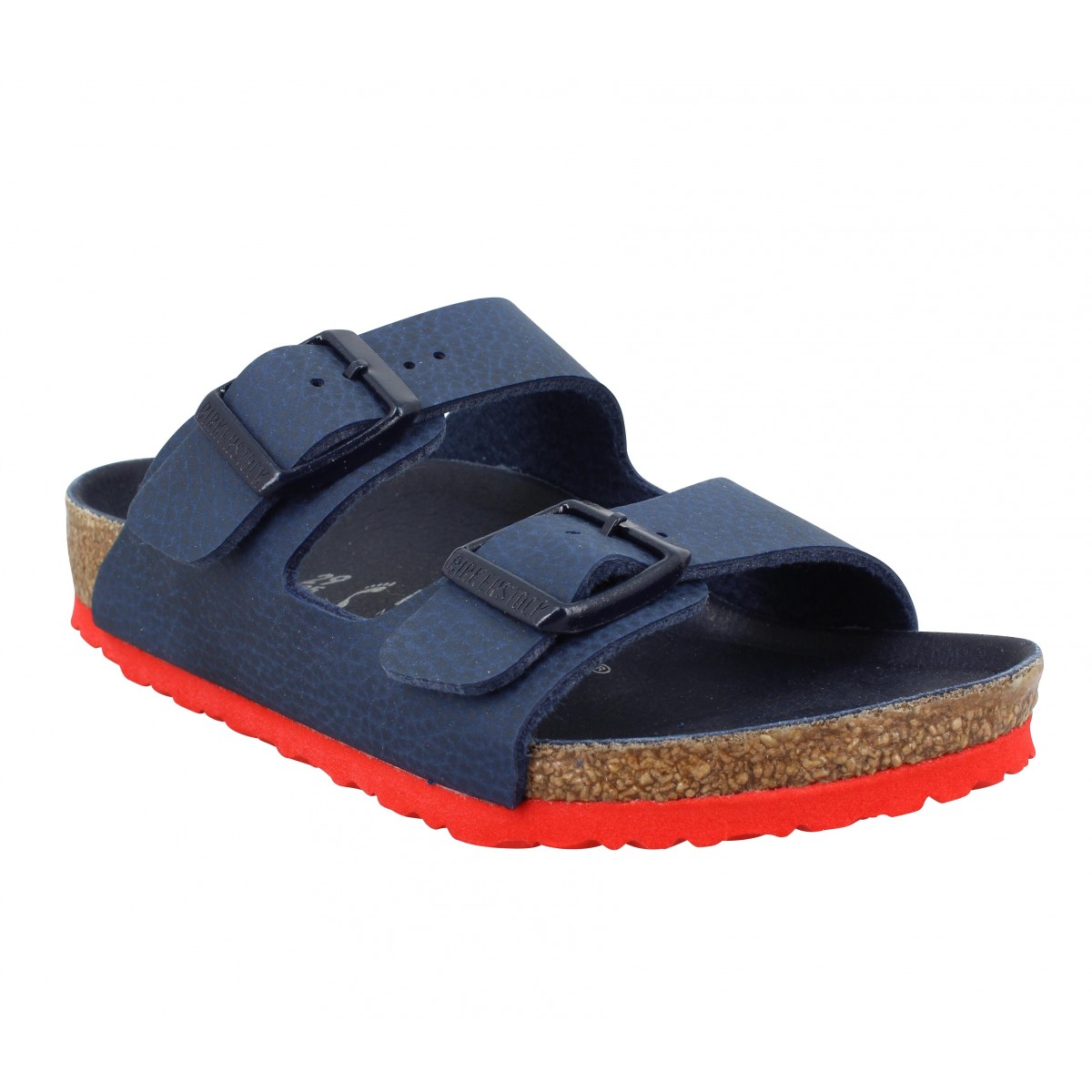 Sandales BIRKENSTOCK Arizona Birko Flor Enfant Blue Red