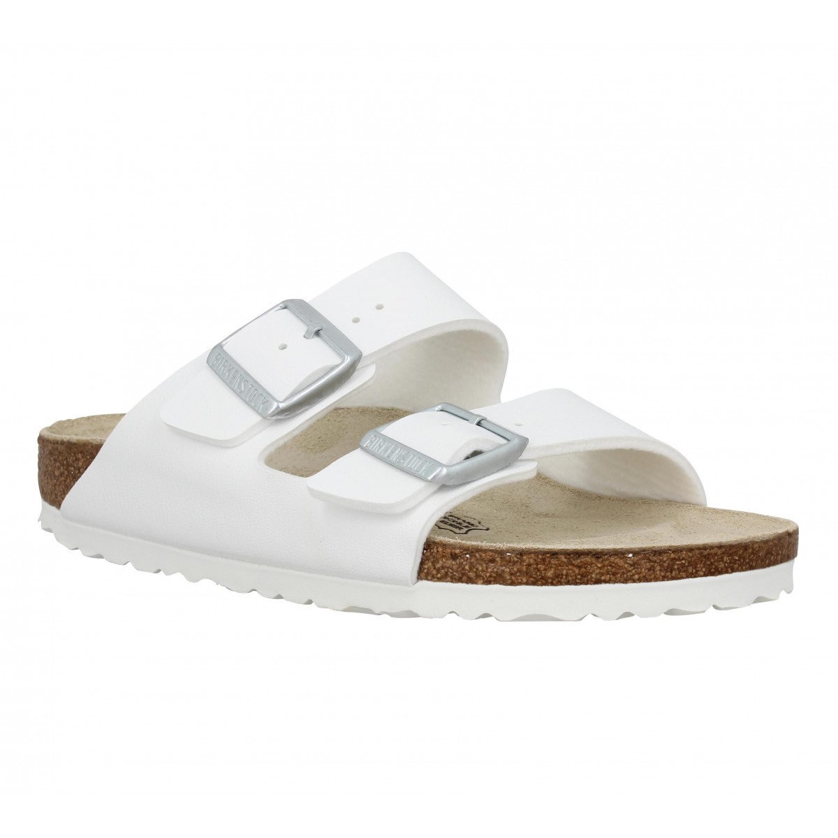 Nu-pieds BIRKENSTOCK Arizona birko flor Femme Blanc