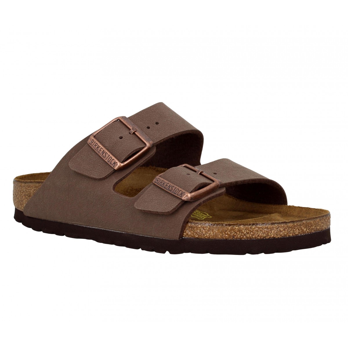 Mules BIRKENSTOCK Arizona birko flor nubuck Femme Mocca