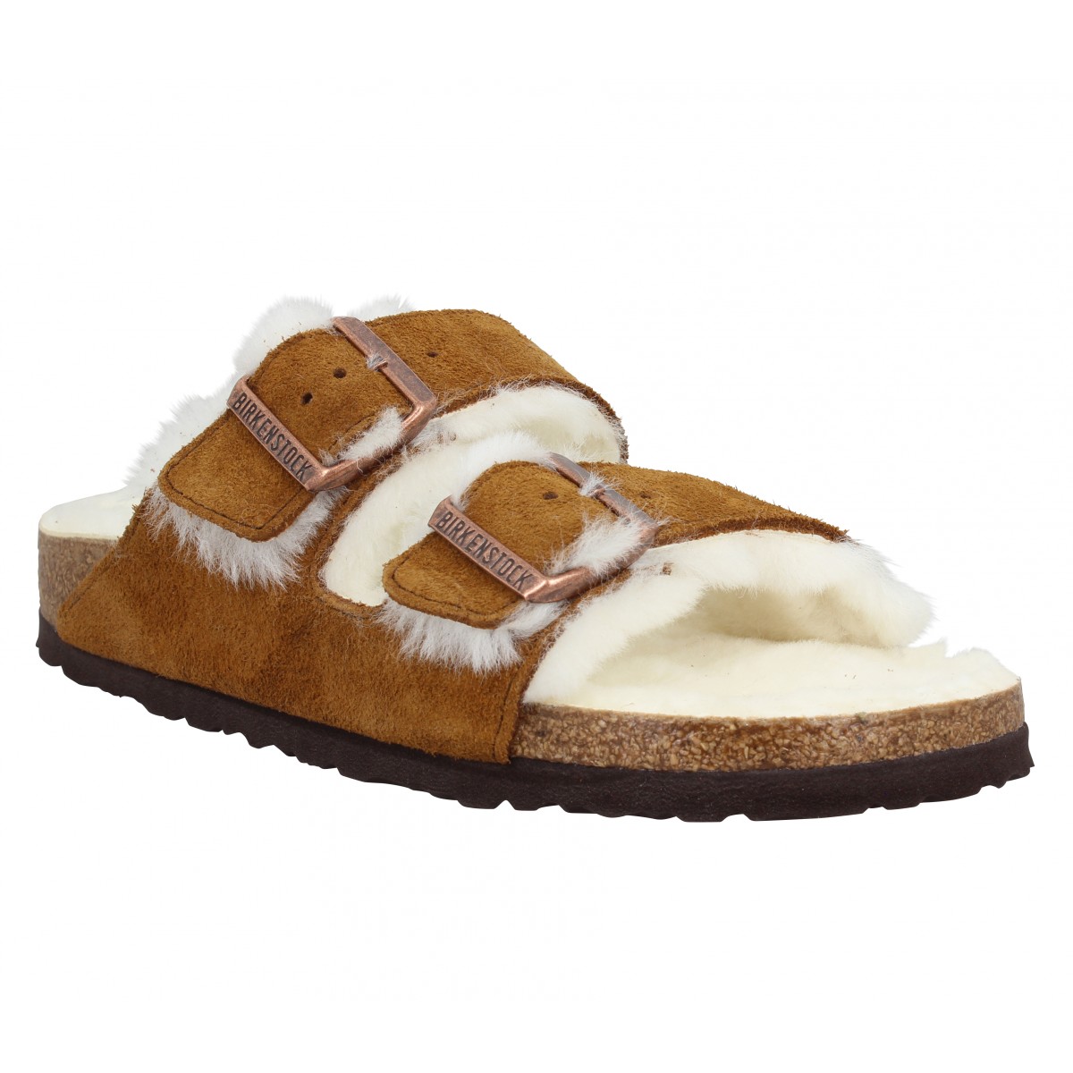 Mules BIRKENSTOCK Arizona Shearling Narrow Fit suede Homme Mink