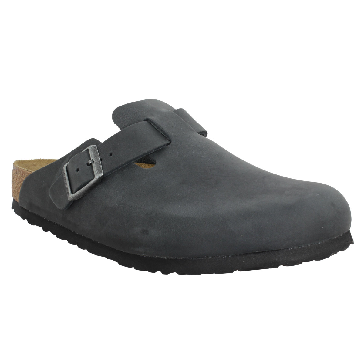 Mules BIRKENSTOCK Boston cuir oiled Homme Black