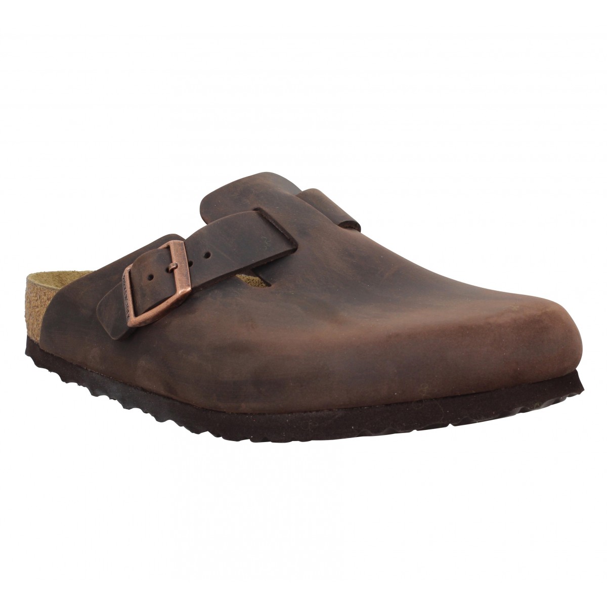 Mules BIRKENSTOCK Boston cuir oiled Homme Habana