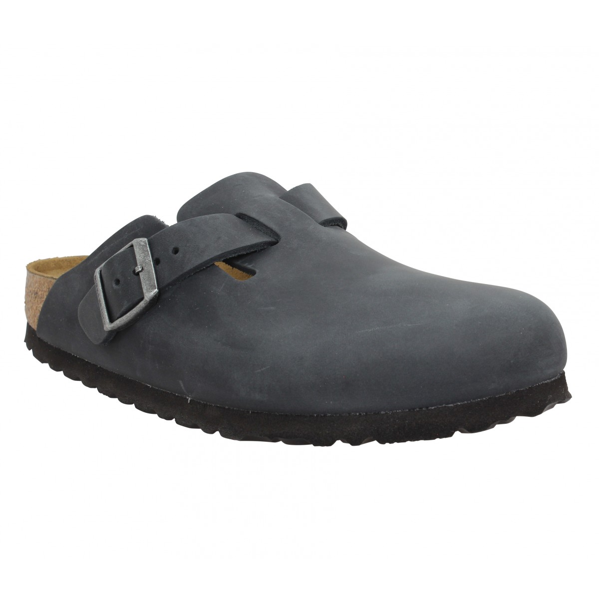 BIRKENSTOCK Boston cuir waxy Femme-35-Noir