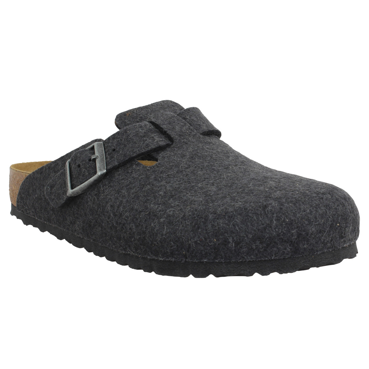 Mules BIRKENSTOCK Boston feutre de laine Homme Anthracite