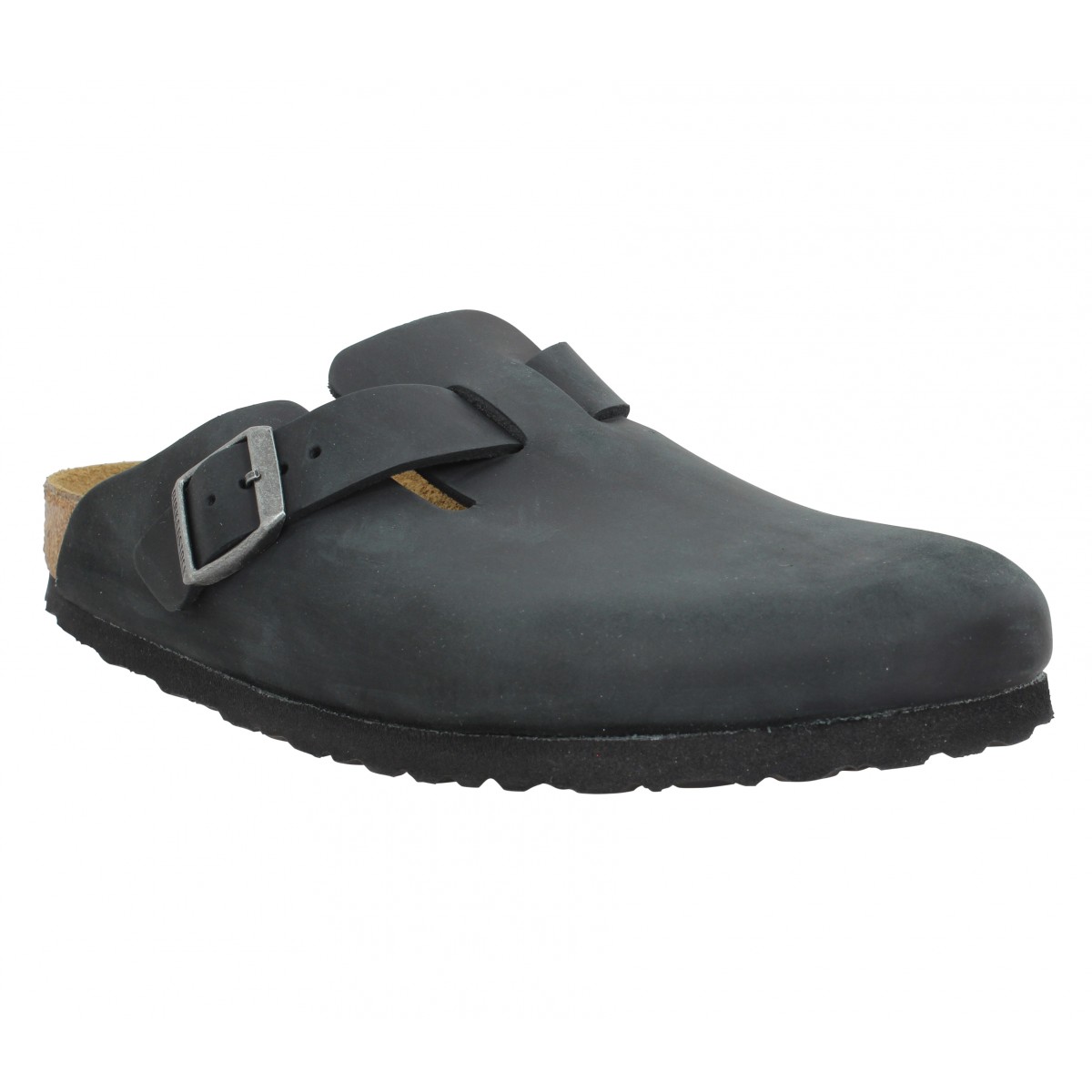 BIRKENSTOCK Boston Narrow Fit cuir waxy Homme-42-Noir