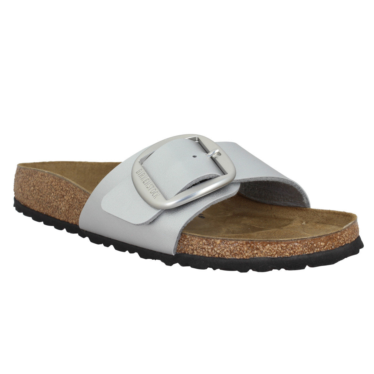 Mules BIRKENSTOCK Madrid Big Buckle metallic Femme Silver