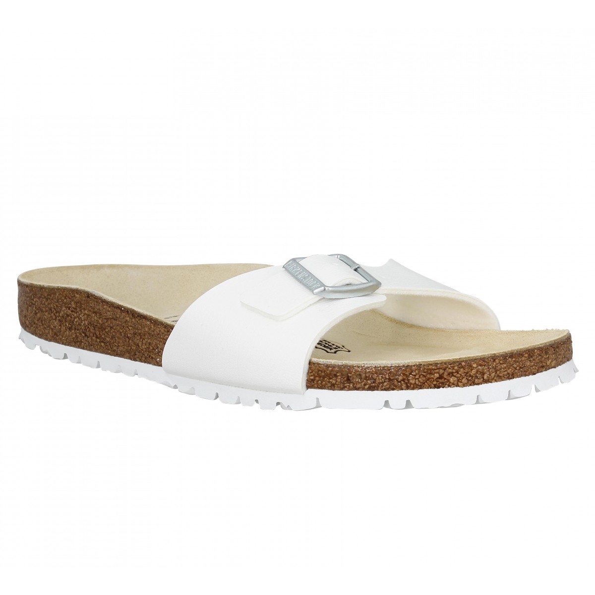 Mules BIRKENSTOCK Madrid birko flor Femme Blanc