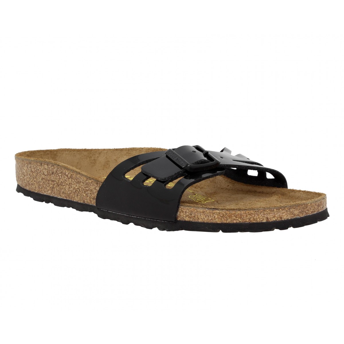 Nu-pieds BIRKENSTOCK Molina birko flor vernis Femme Noir