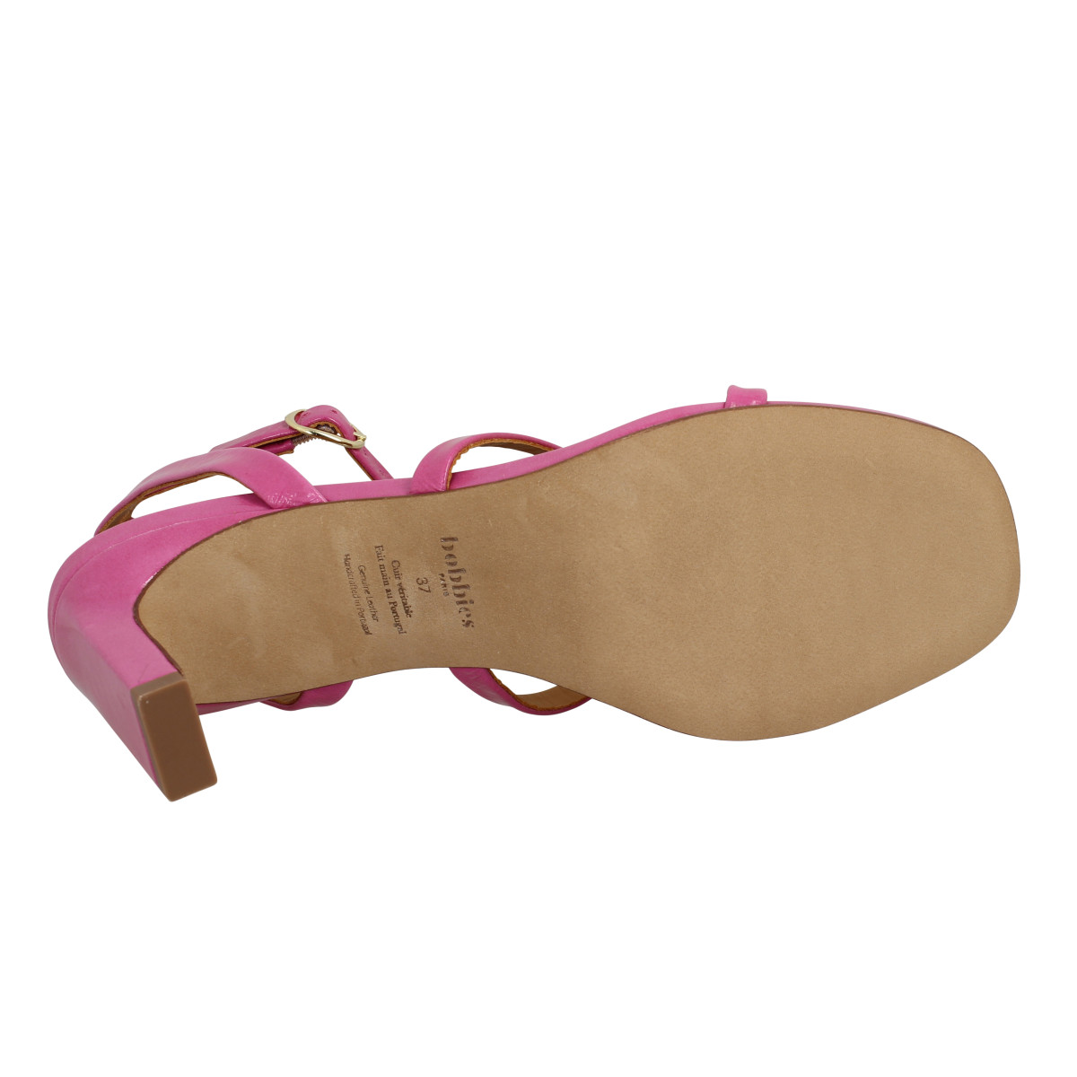 Bobbies casey cuir verni froisse femme rose femme Fanny chaussures