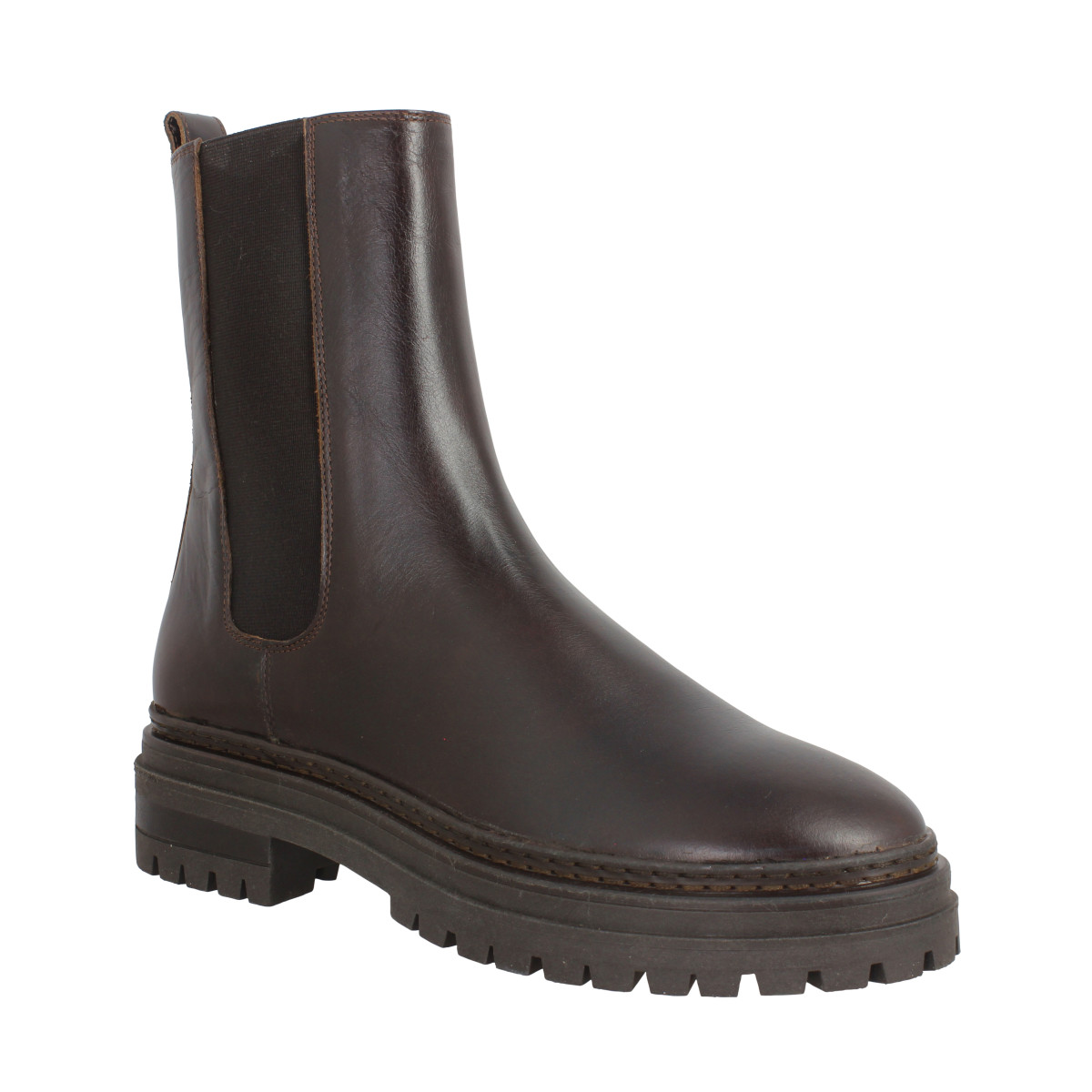 Bottines BOBBIES Clover cuir Femme Irish Coffee