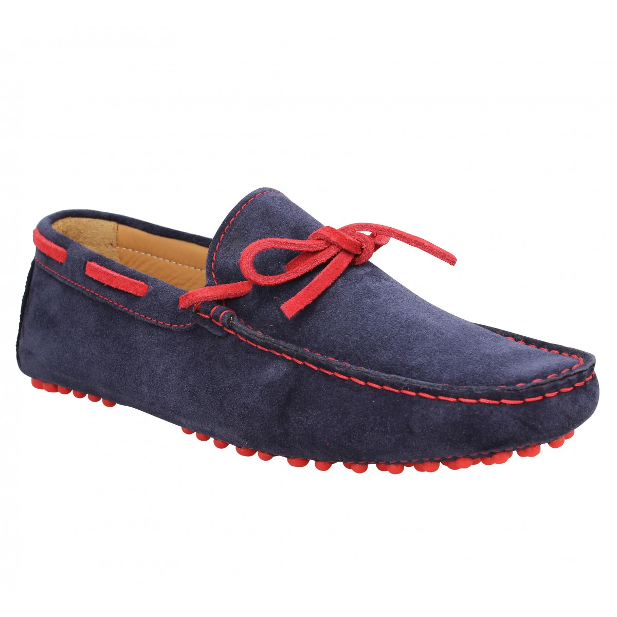 Mocassins BOBBIES L'Artiste velours Homme Bleu Marine