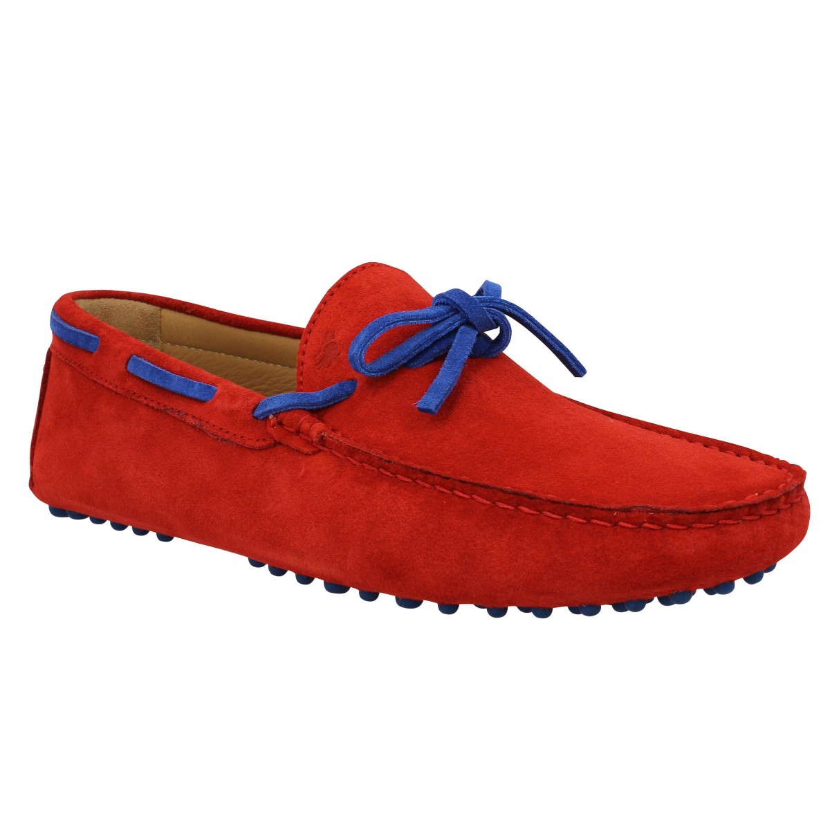 Mocassins BOBBIES L'Artiste velours Homme Orange