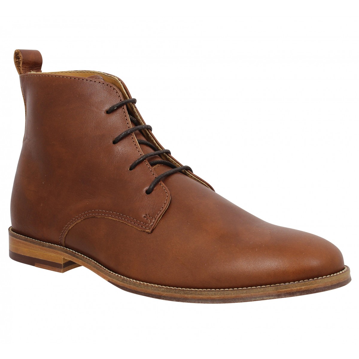 Bottines BOBBIES L'Explorateur cuir Homme Cognac
