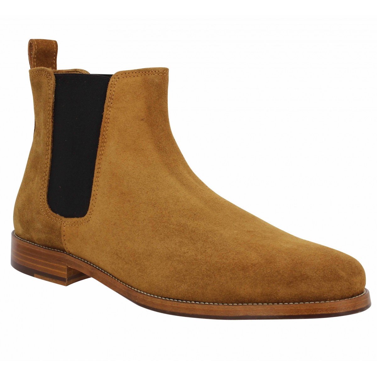 bottines homme nubuck camel