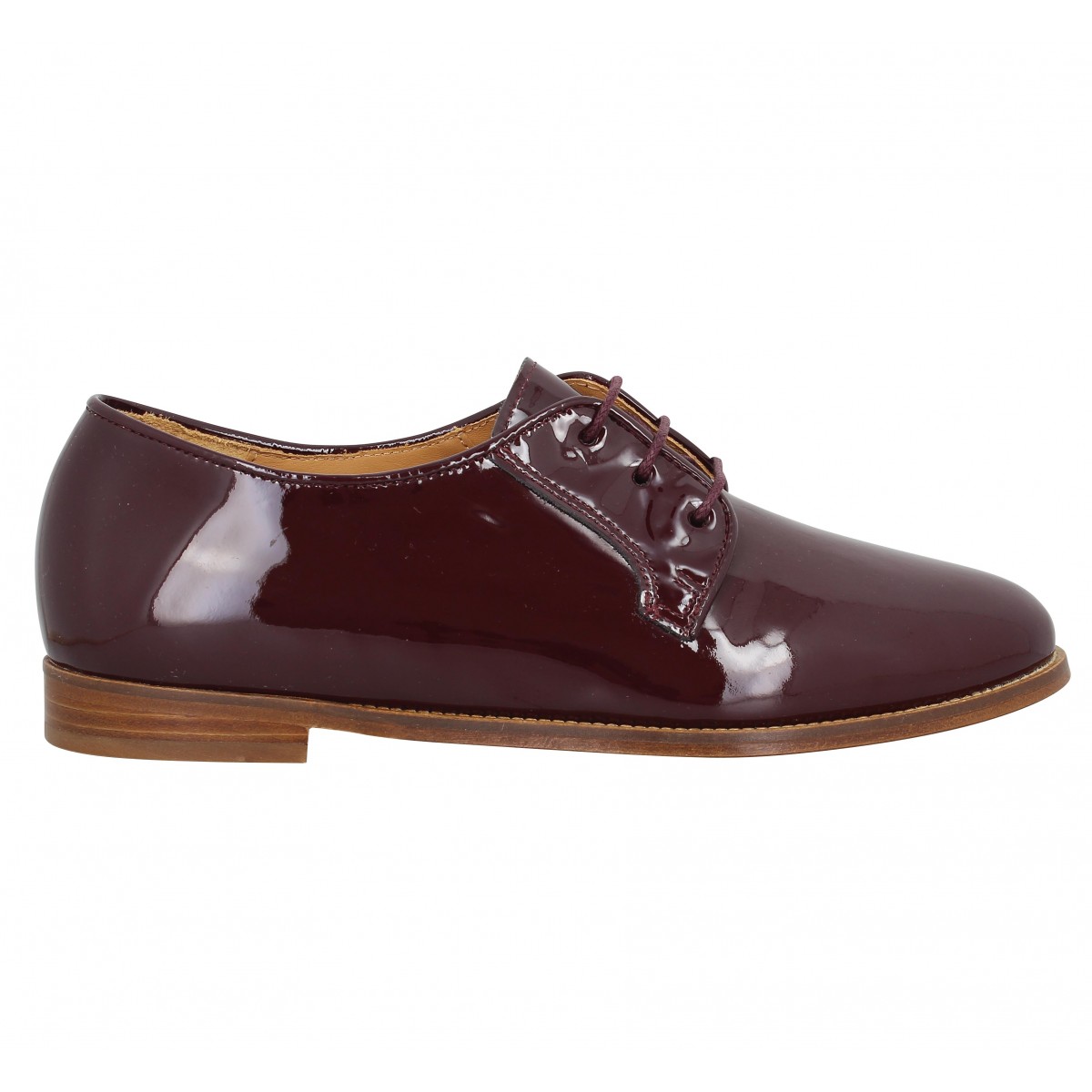 derbies femme rouge bordeaux