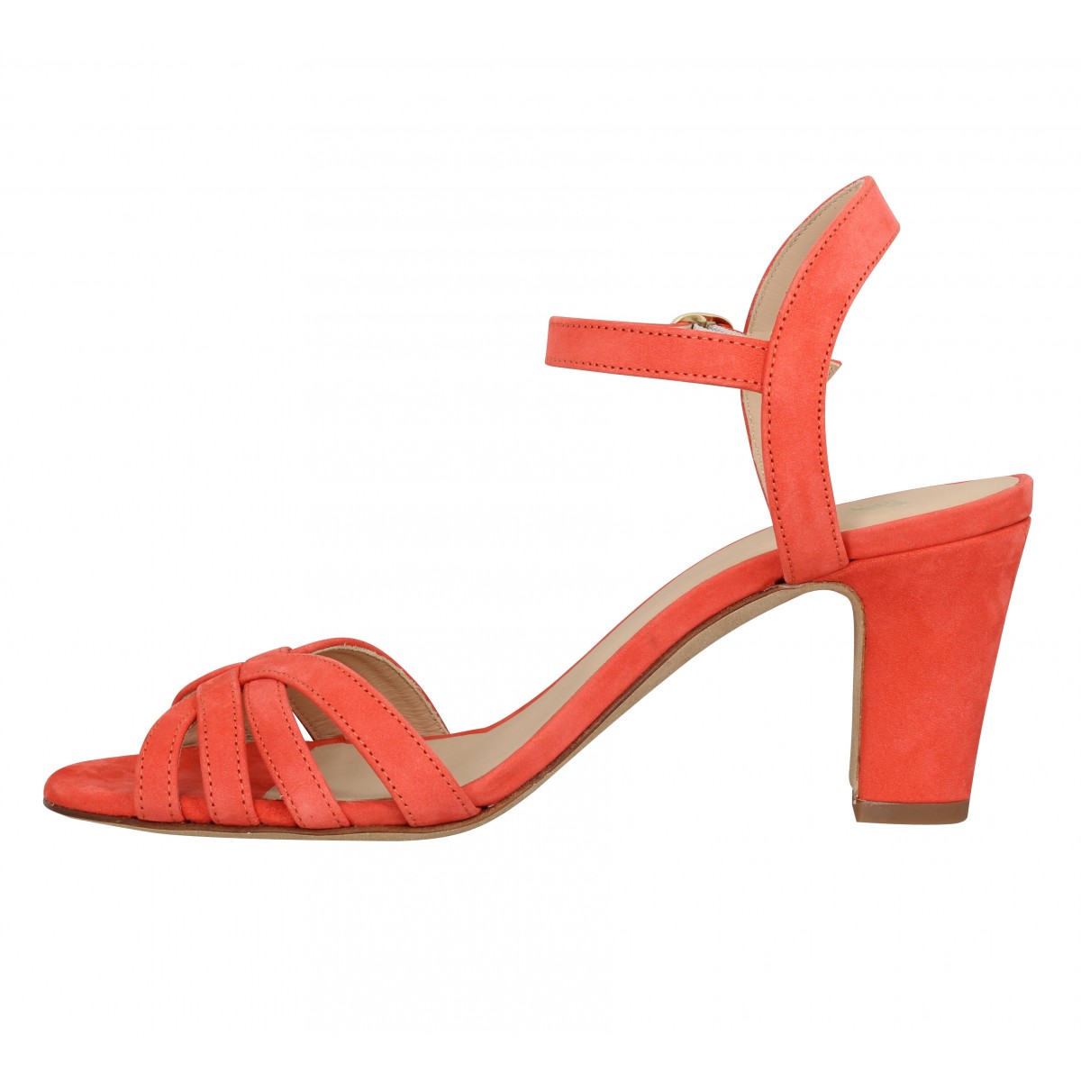 sandale a talon corail