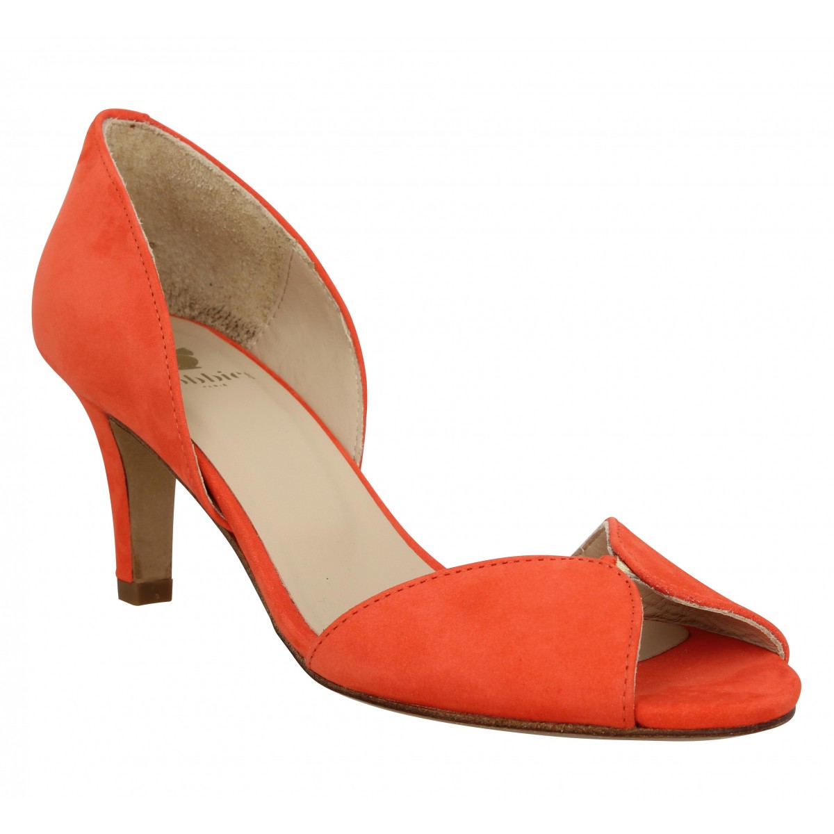 escarpins femme corail