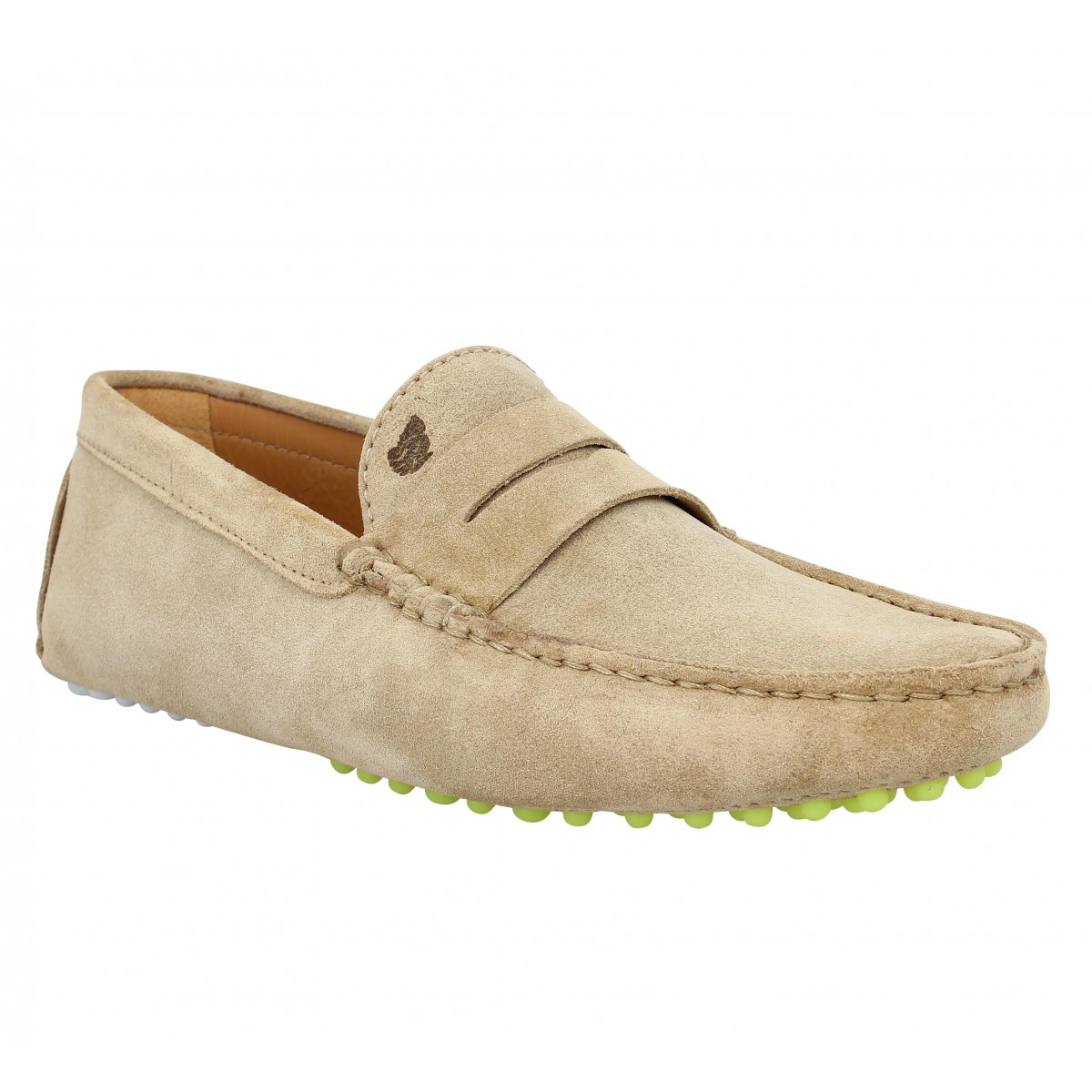 Mocassins BOBBIES Le Jocker velours Homme Cappucino