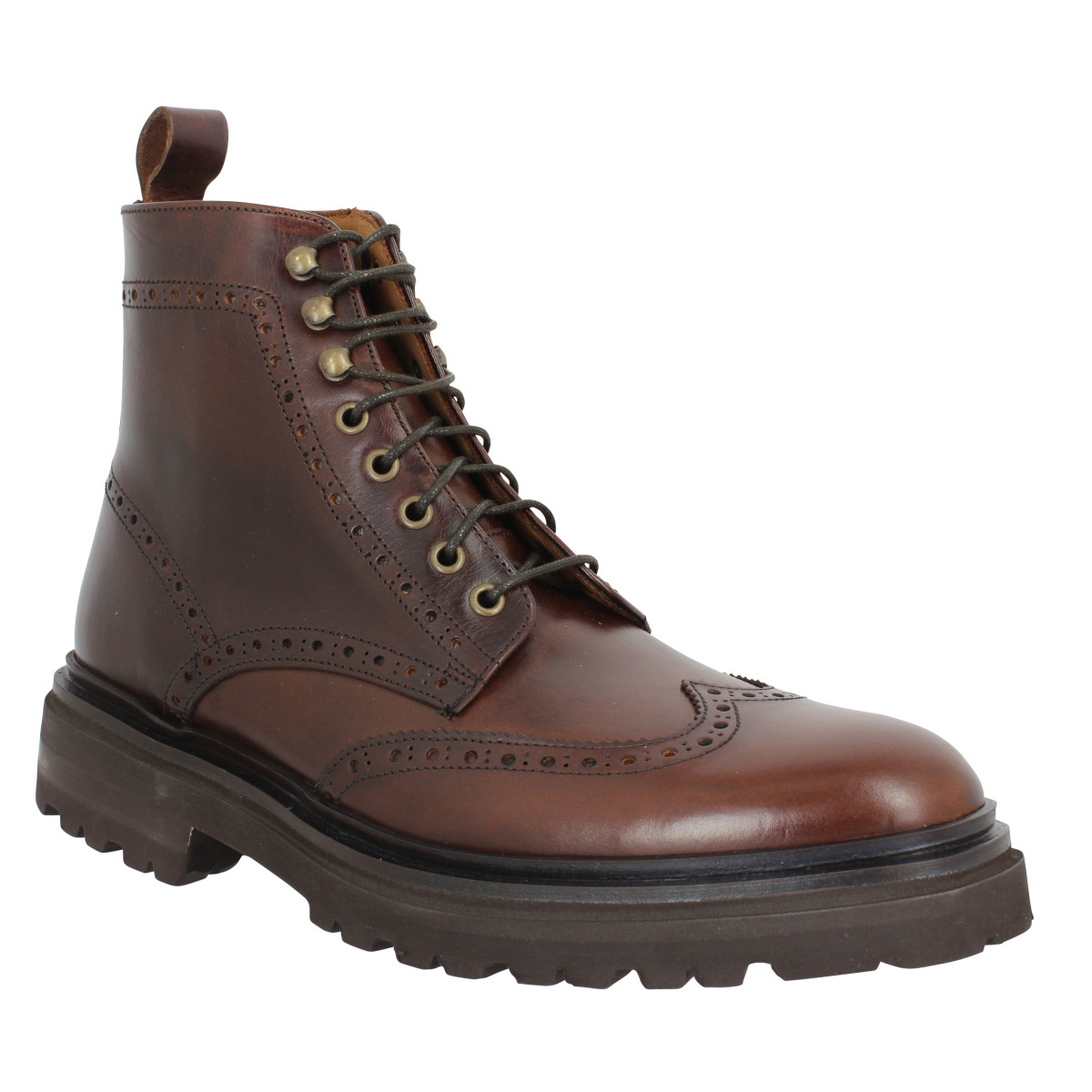 Bottines BOBBIES Leandro cuir Homme Liqueur De Cafe