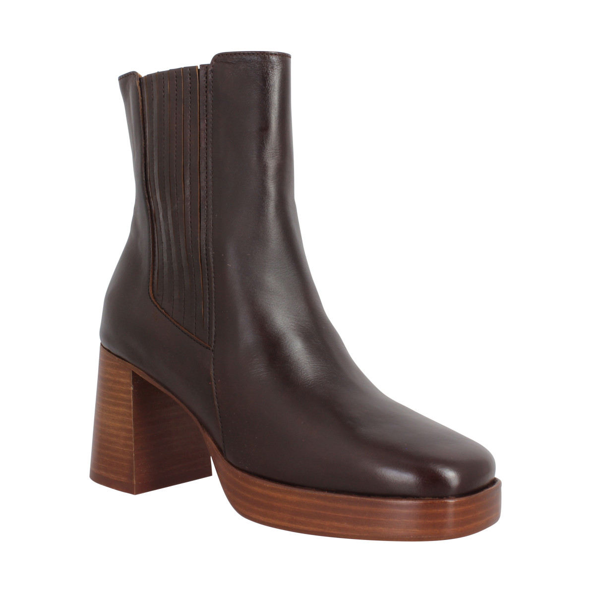 Bottines BOBBIES Solveig cuir Femme Irish Coffee