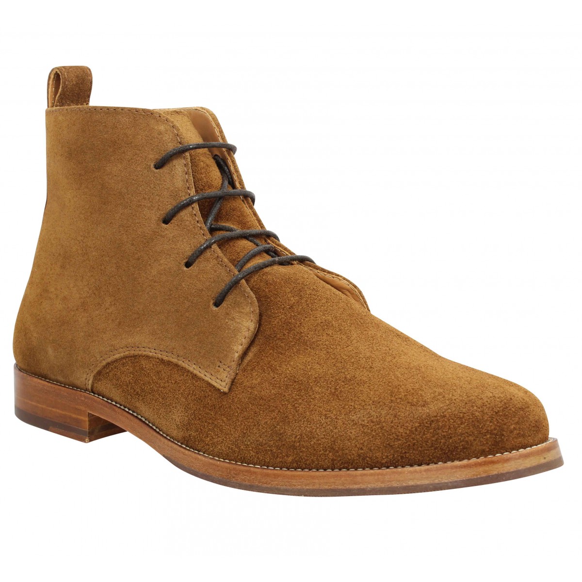 Bottines BOBBIES Vasco daim Homme Tabac