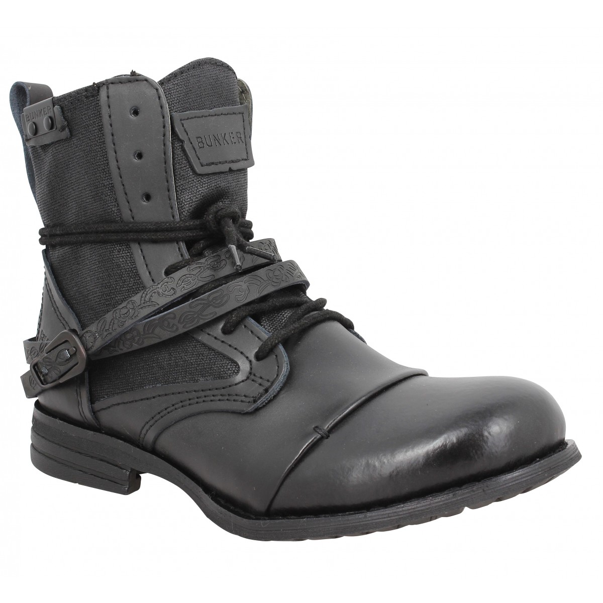 Bottines BUNKER Sara Kol cuir Femme Noir