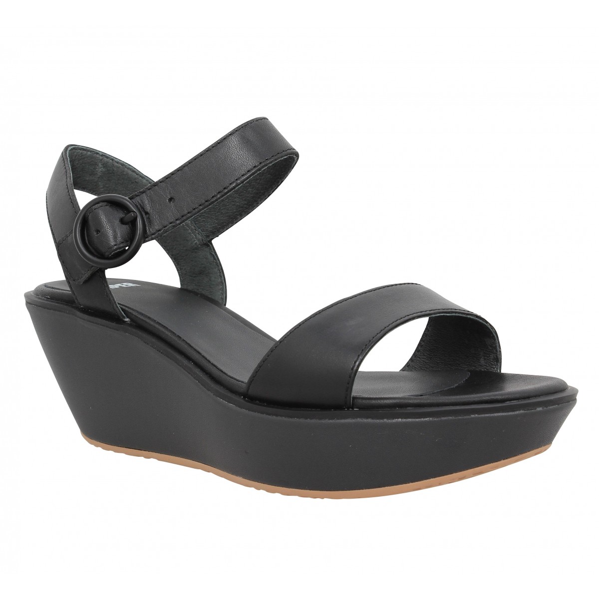 Compensées CAMPER Damas 21923 cuir Femme Noir