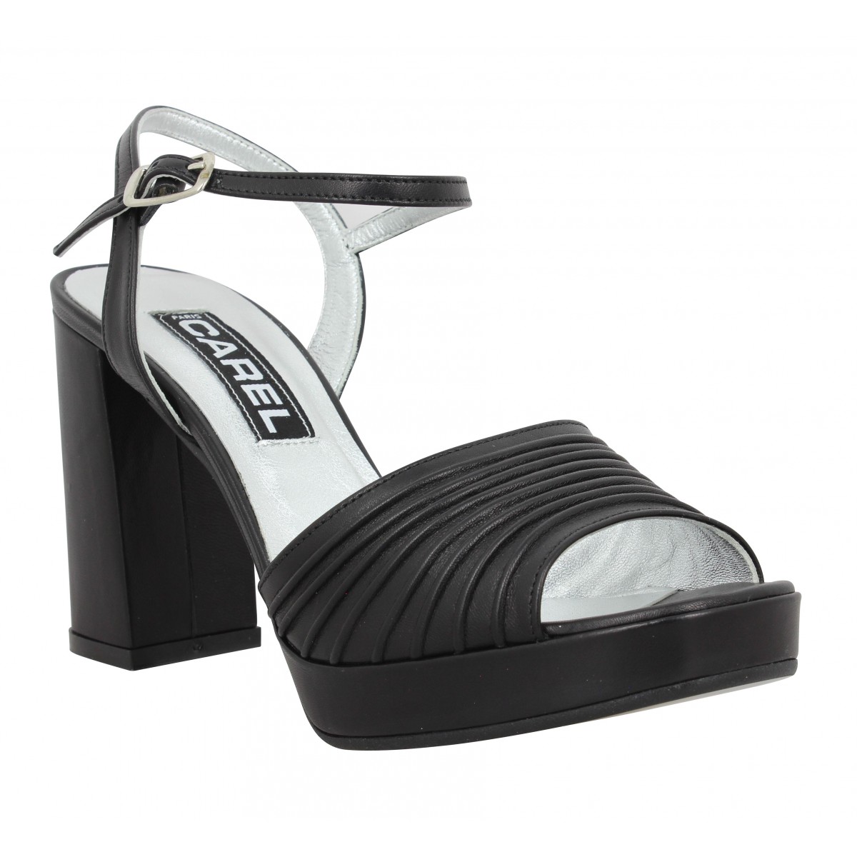 Carel Femme Plisse Cuir -36-noir