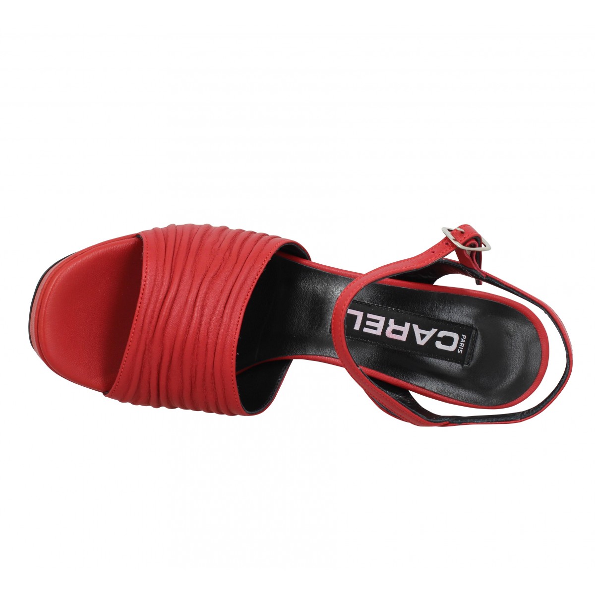 CAREL Plisse cuir Femme Rouge