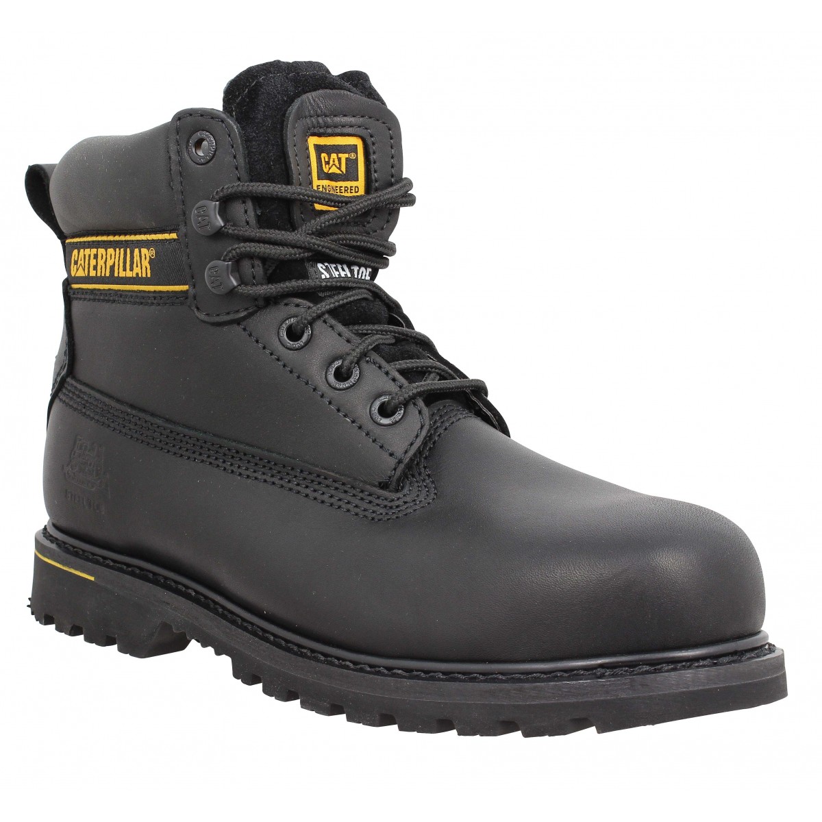 Caterpillar holton cuir homme noir homme | Fanny chaussures