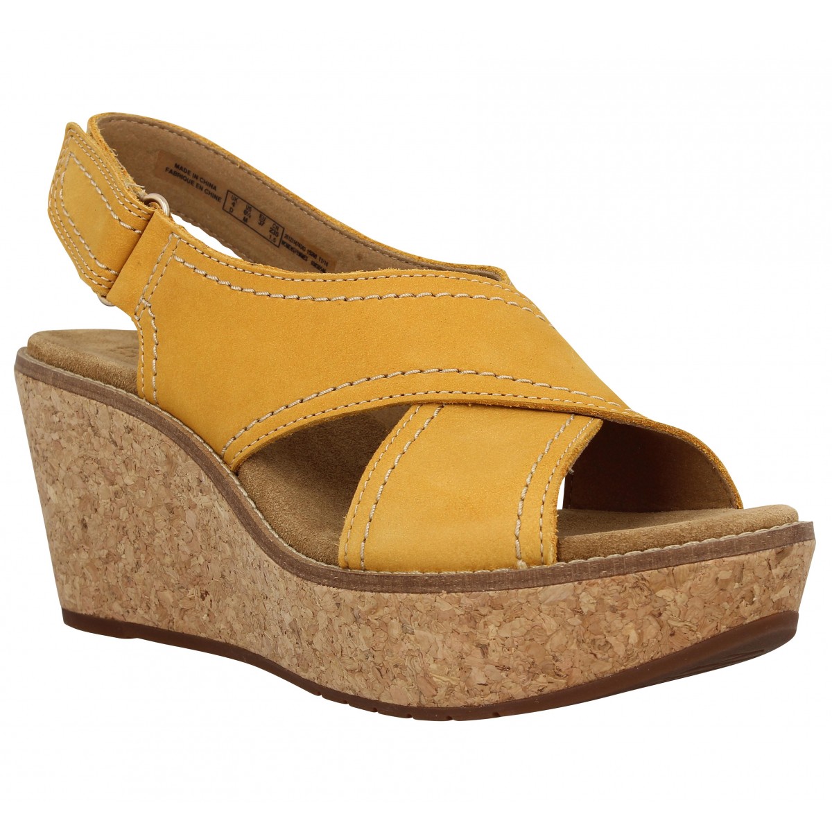 Clarks aisley tulip nubuck femme jaune 