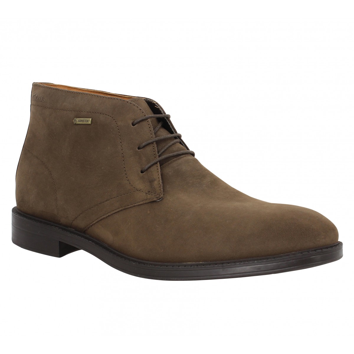 Bottines CLARKS Chilver Hi GTX nubuck Marron