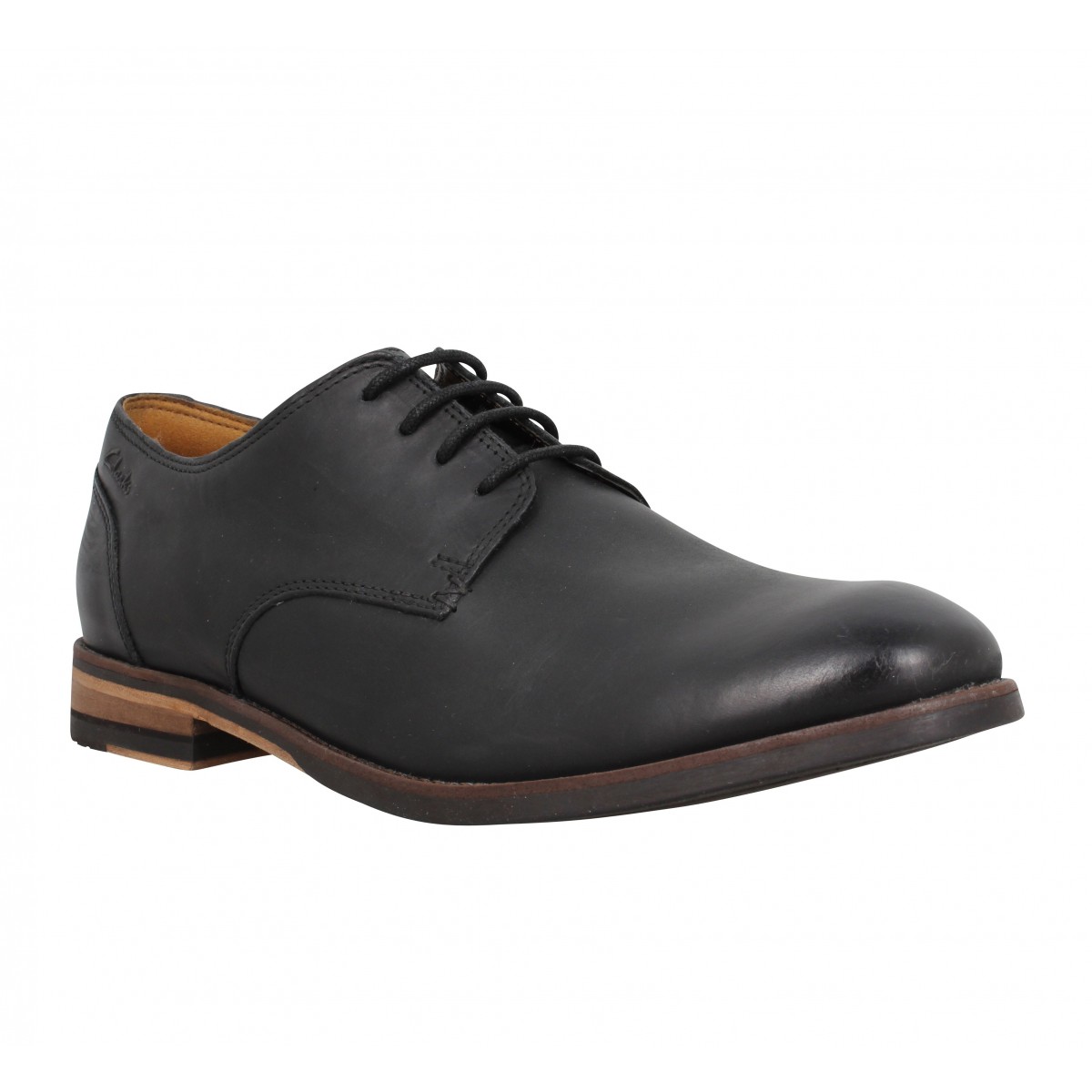Chaussures à lacets CLARKS Exton Walk cuir Homme Noir