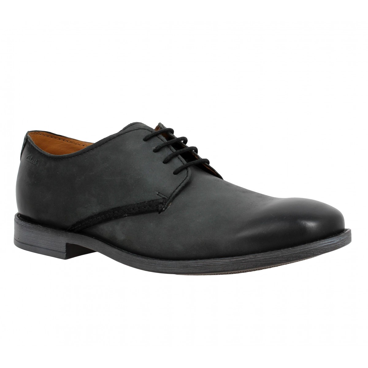 Chaussures à lacets CLARKS Novato Plain cuir Homme Noir