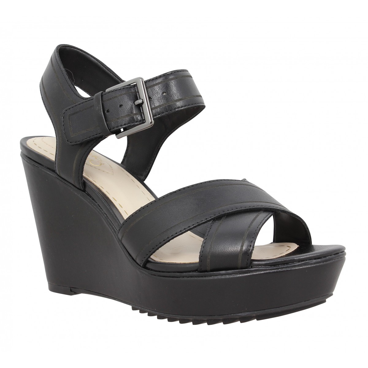 Sandales talons CLARKS Scent Sky cuir Femme Noir