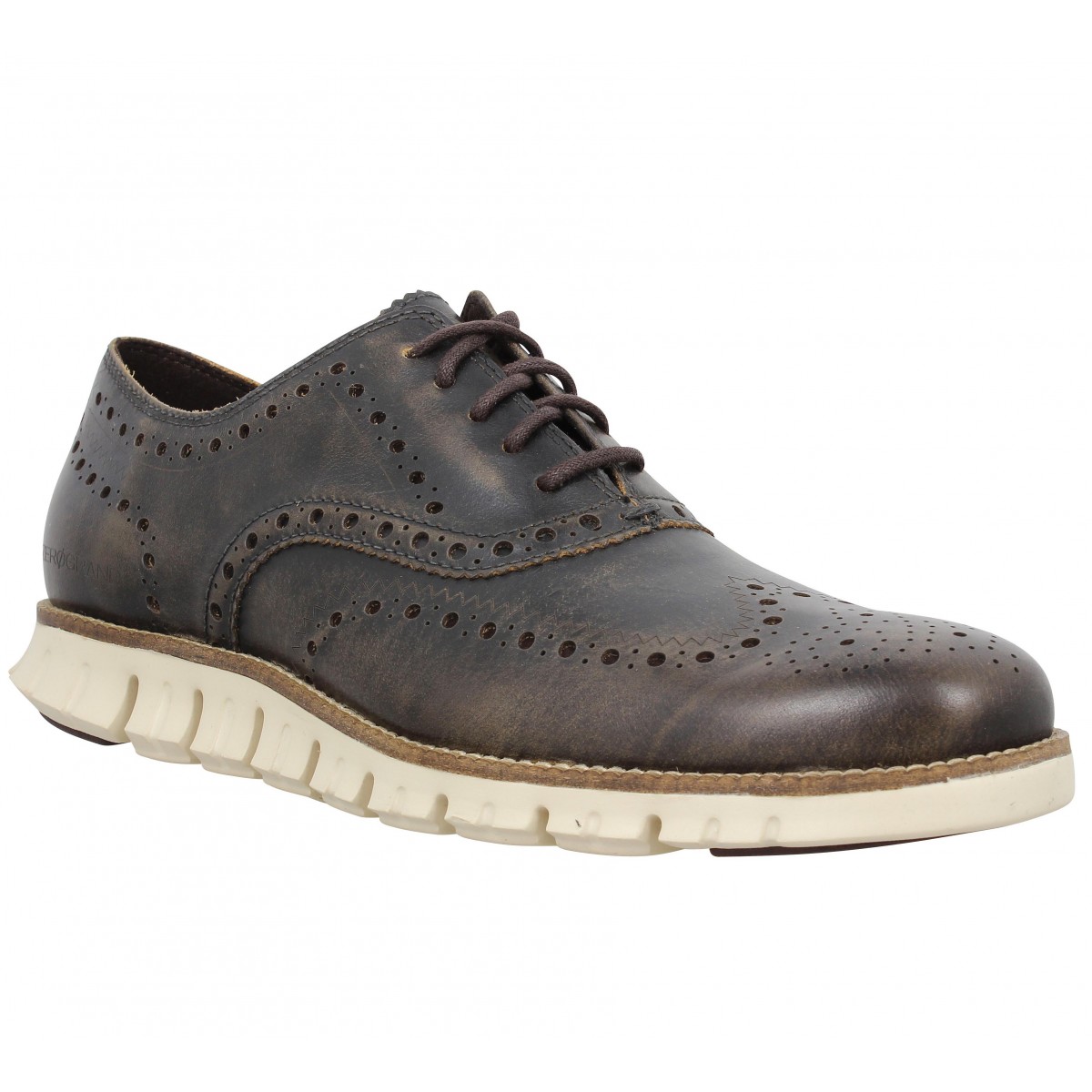 Chaussures à lacets COLE HAAN Zerogrand Wingtip Oxford Marron