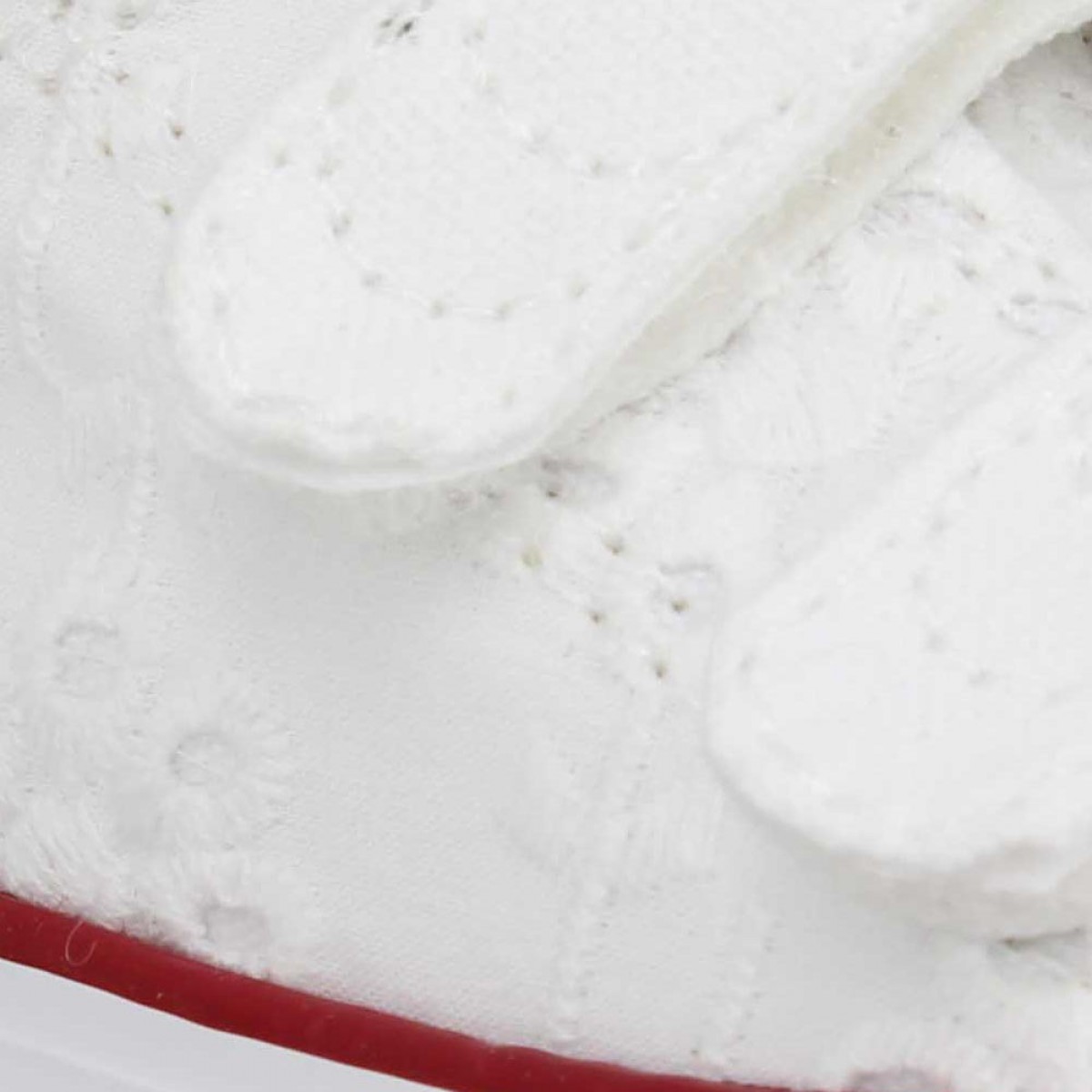 converse blanche broderie