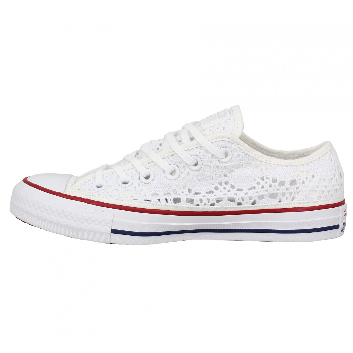 converse en dentelle blanche