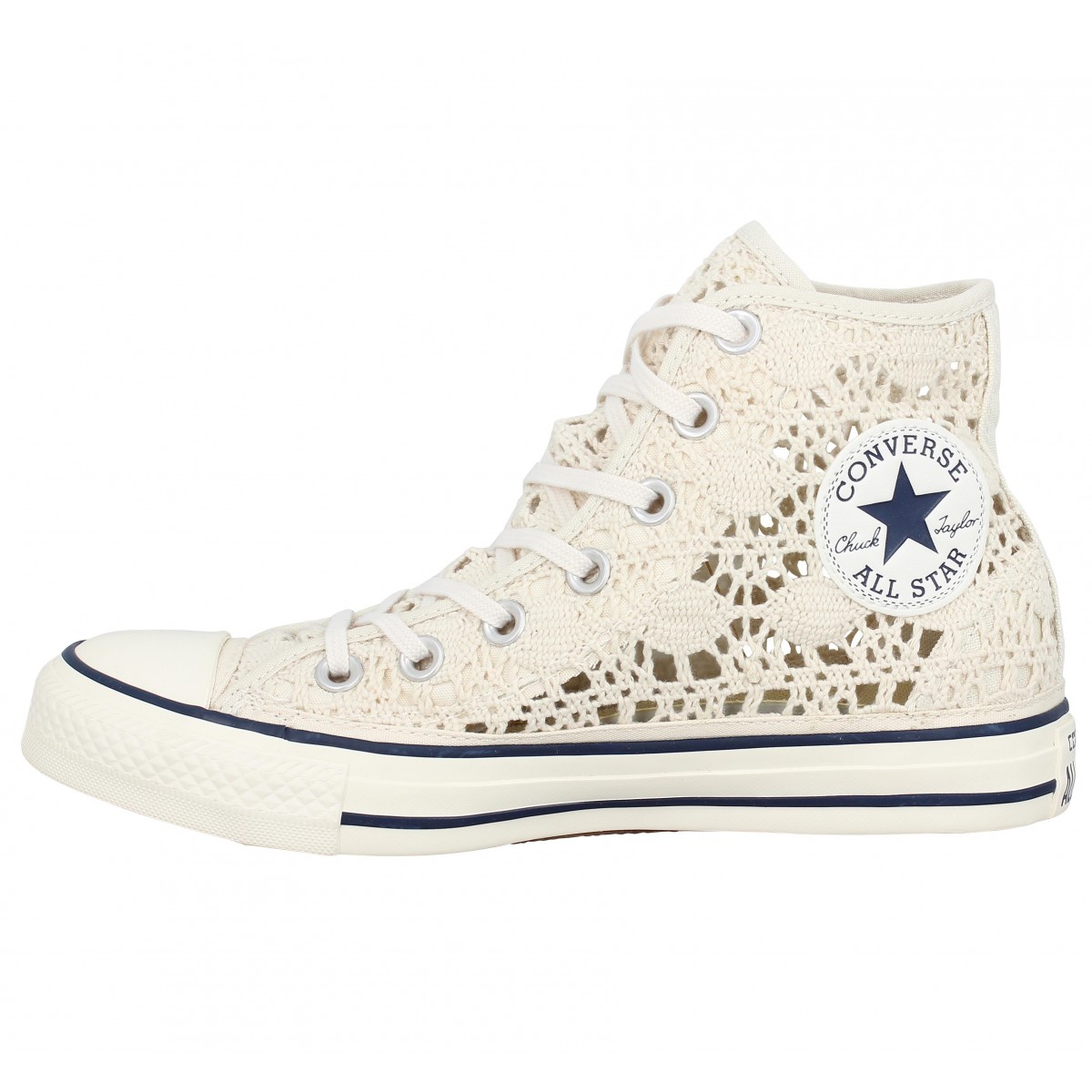 converse dentelle ecru