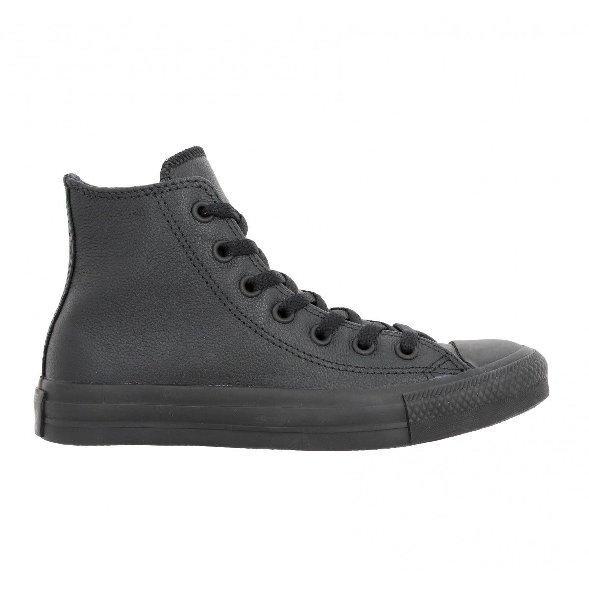 converses cuir noir