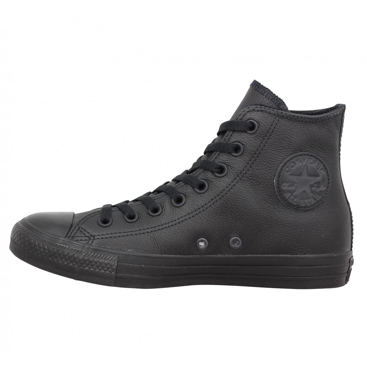 convers cuir noir