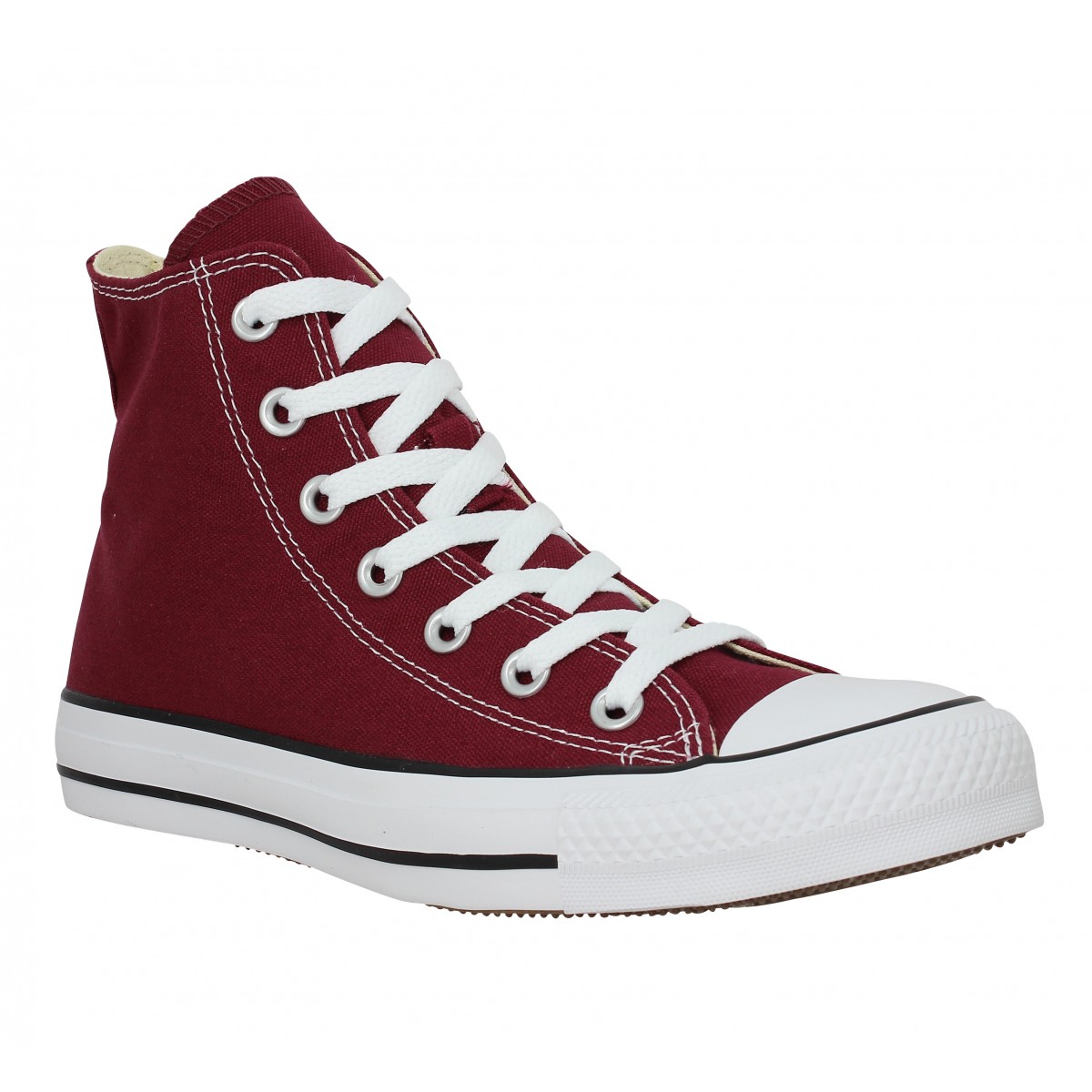 Chaussures Converse chuck taylor all star hi toile homme bordeaux ...