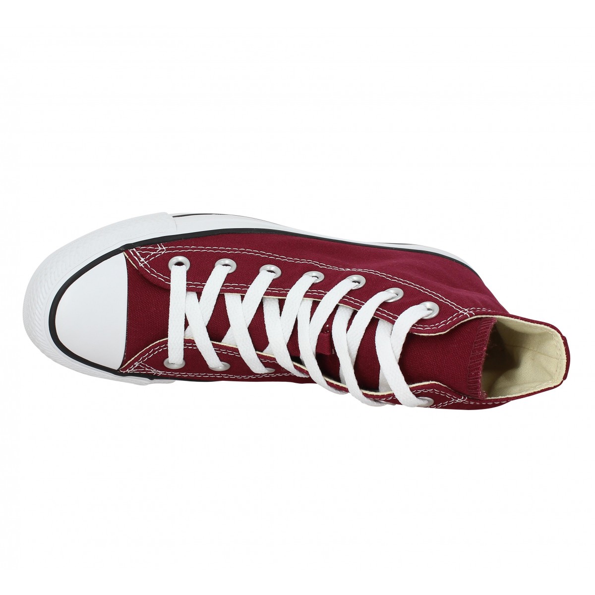 Chaussures Converse chuck taylor all star hi toile homme bordeaux ...